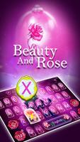 Beauty and the Rose Theme&Emoji Keyboard الملصق