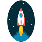 Space rocket game icon