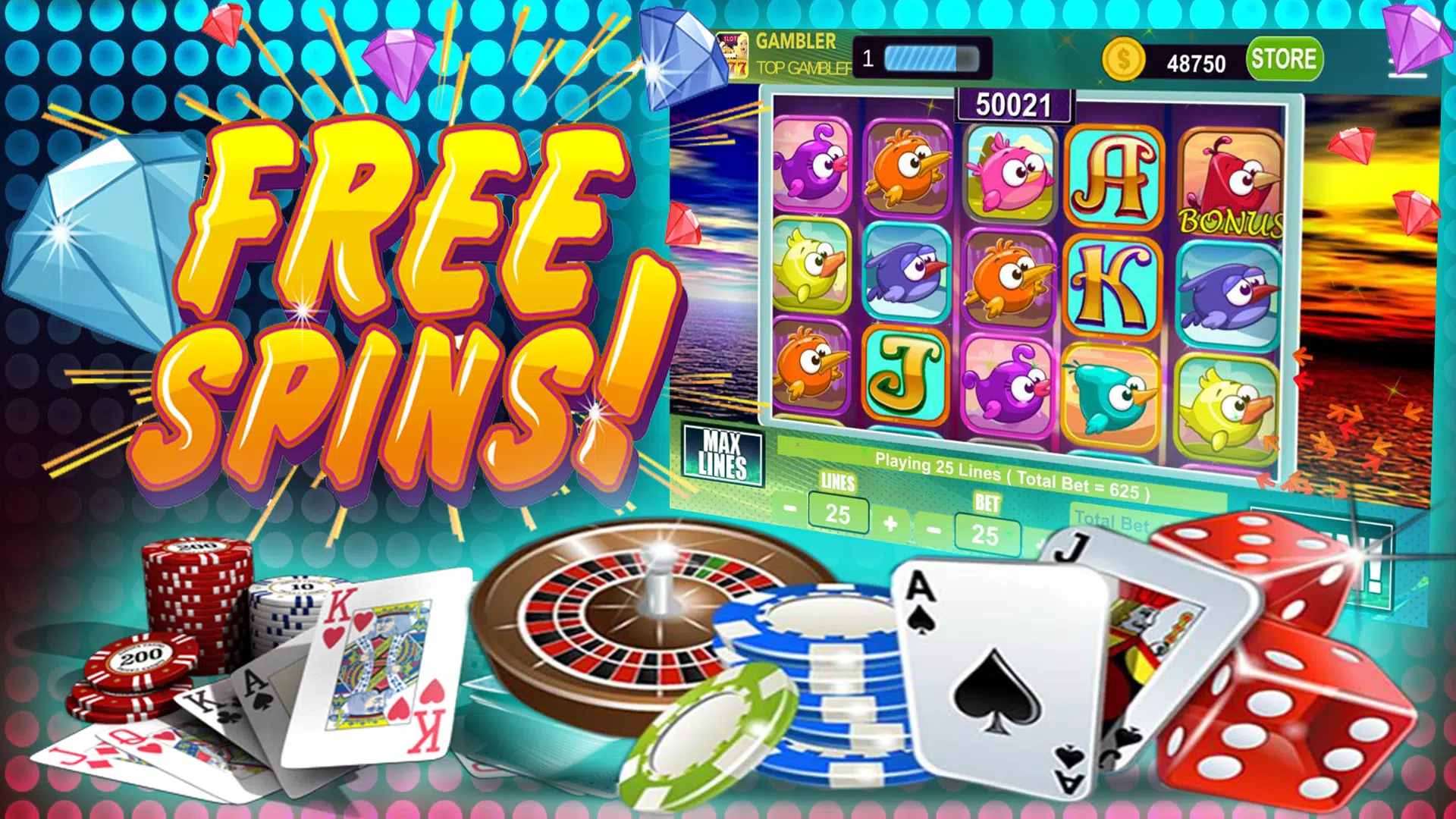 Hollywood Jackpot Slots - Birds Slot Casino Game APK per Android Download