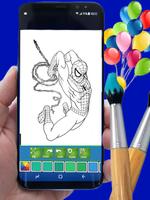 Coloring Book For Spider Hero Man Guide syot layar 1