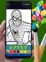 Coloring Book For Spider Hero Man Guide Ekran Görüntüsü 2