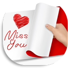 Miss You Greeting Cards&Notes ícone