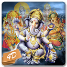 4D God Ganesha Live Wallpaper icône