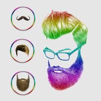 Barbe,Moustache et Cheveux Retouche Photo Editeur Affiche