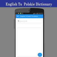 Poster English To Polish Dictionary