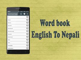 Word book English to Nepali Affiche