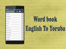 Word book English to Yoruba ポスター