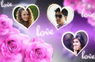 Love Photo frames Collage ポスター