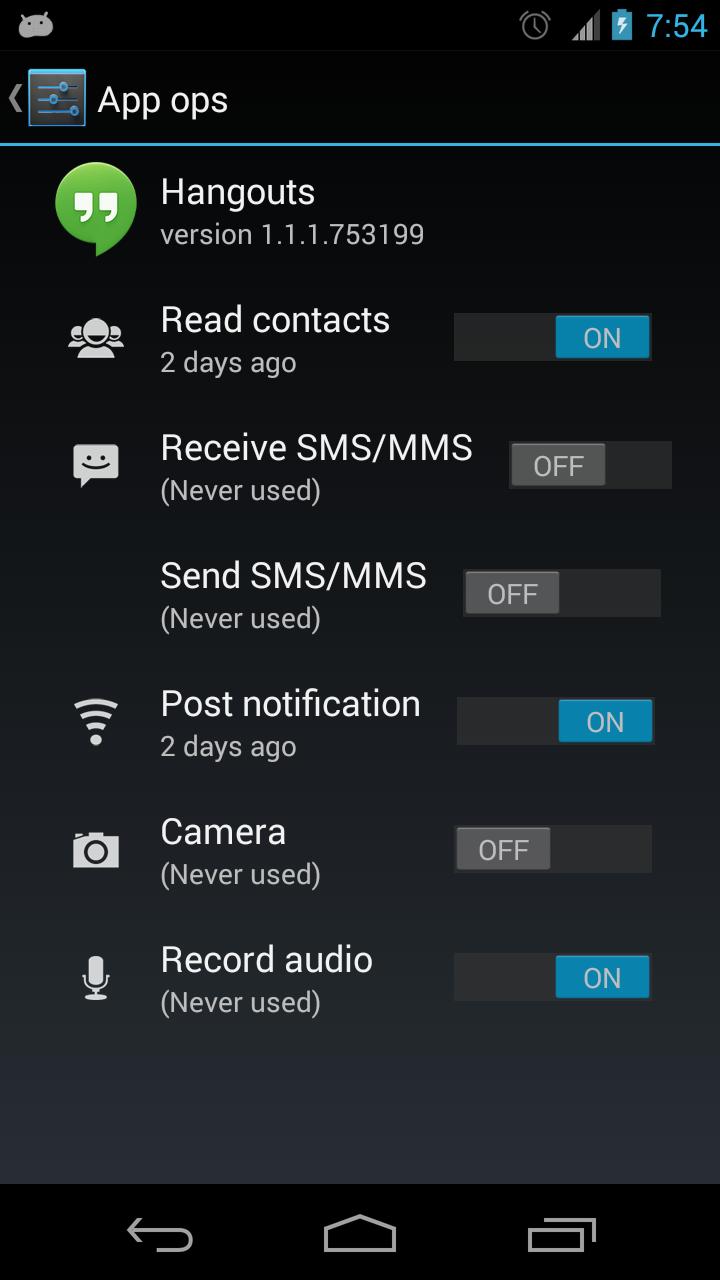 All apps permissions settings for Android - APK Download