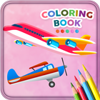 ikon Aeroplane Coloring Book For Kids