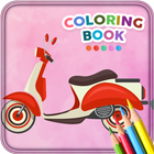 Vehicles Coloring Book For Kids icône
