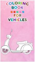 Vehicles Coloring Book For Kids Affiche
