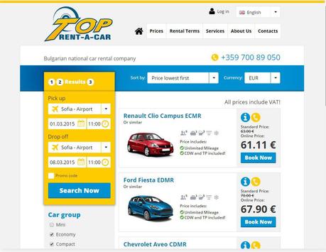 Top Rent A Car Bulgaria screenshot 1