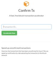 Poster Bitcoin transaction accelerator