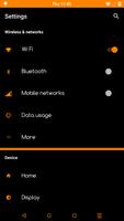 Black Orange - Layers Theme capture d'écran 1