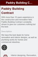 Paddry Building Contract capture d'écran 1