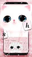 Big eyes cat Keyboard Affiche