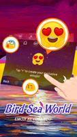 Bird Sea World Theme&Emoji Keyboard اسکرین شاٹ 3