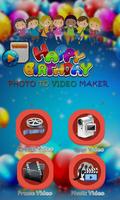 Birthday Photo Video Editor Affiche