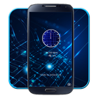 Blue technology theme icône