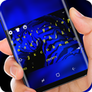 Blue Zebra HD Wallpaper Yellow Font Keypad APK