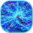 Blue Lightning Thunder Keyboard Theme aplikacja