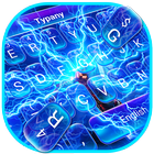 Blue Lightning Thunder Keyboard Theme icône