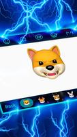Blue Lightning Thunder Keyboard Theme ảnh chụp màn hình 1