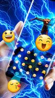 Blue Lightning Thunder Keyboard Theme اسکرین شاٹ 2