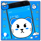 Blauw Cat Anime Thema-icoon