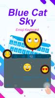 Blue Cat Sky Theme&Emoji Keyboard स्क्रीनशॉट 3