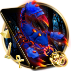 3D Blue Egyptian Scorpion Theme icône