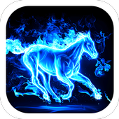 Blue Fire Horse Theme icon