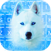 Blue Ice Wolf Theme&Emoji Keyboard