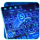 Blue Hologram Keyboard Theme icône