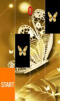 Gold Butterfly Piano Tiles Affiche