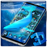 3D الحوت الأزرق موضوع المحاكاة أيقونة