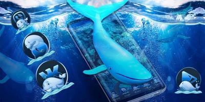 Thème 3D Blue Whale Simulator capture d'écran 3
