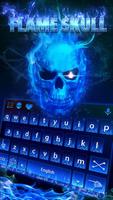 Flaming Skull  keyboard Theme poster