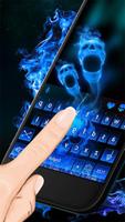 Flaming Skull  keyboard Theme syot layar 2