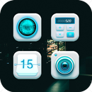 Blue Simple Bright Icon Pack APK