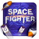 blue space fighter keyboard orange rocket armor APK