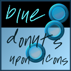 Blue Donut Upon Icons icône