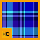 Blue Plaid and Stripes HD FREE Wallpaper أيقونة