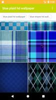 Blue Plaid and Stripes HD FREE Wallpaper plakat