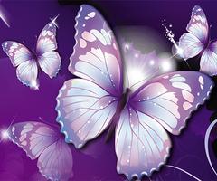 Papéis de parede roxos da borboleta imagem de tela 2