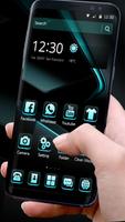 Black Cyan Simple Theme پوسٹر