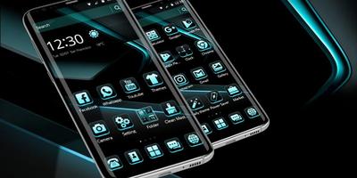 Black Cyan Simple Theme اسکرین شاٹ 3