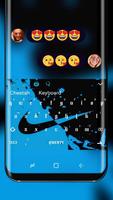 Poster black blue Sport Keyboard