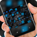 Black Blue Squre Outline Keyboard APK